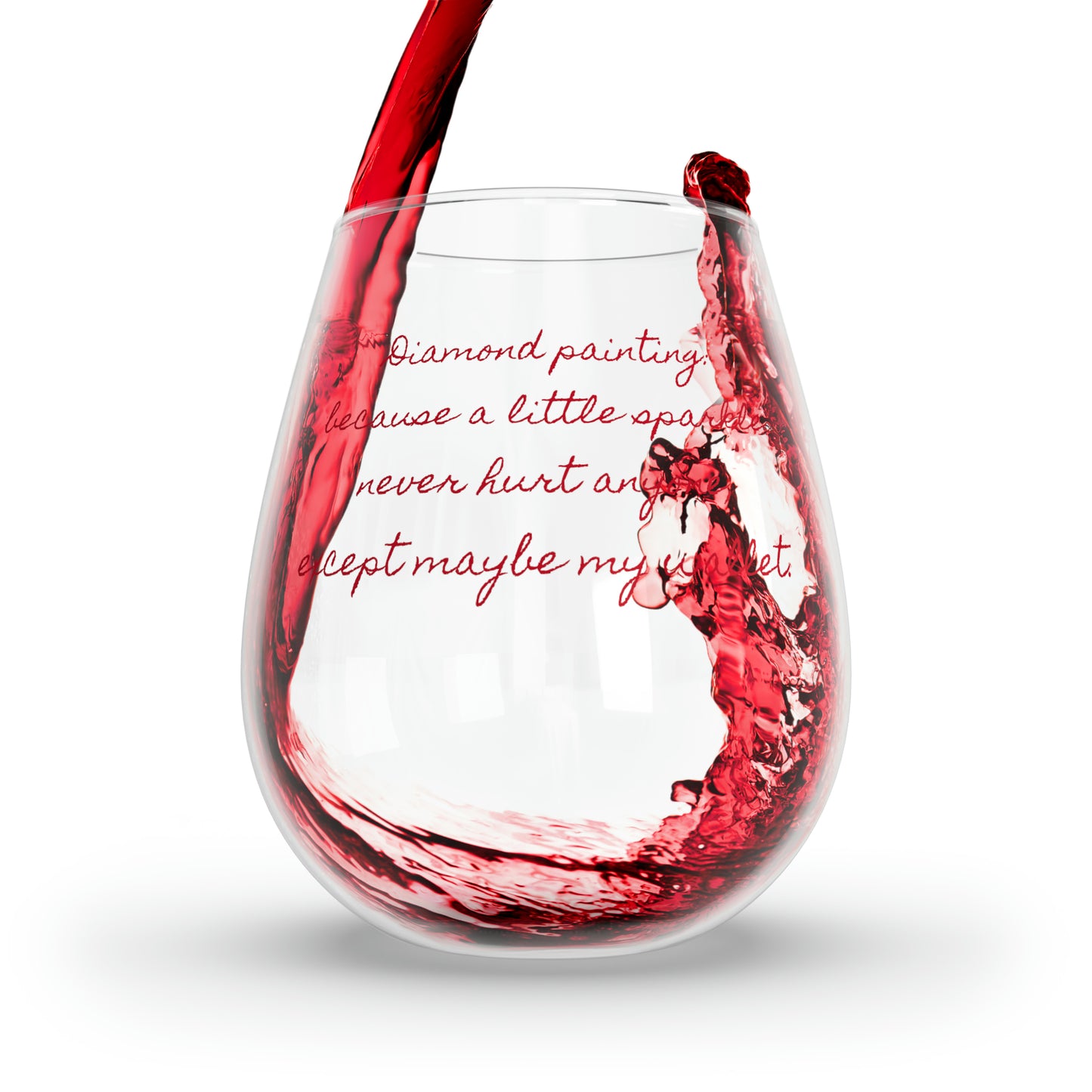 Diamond Painting Stemless Wine Glass, 11.75oz