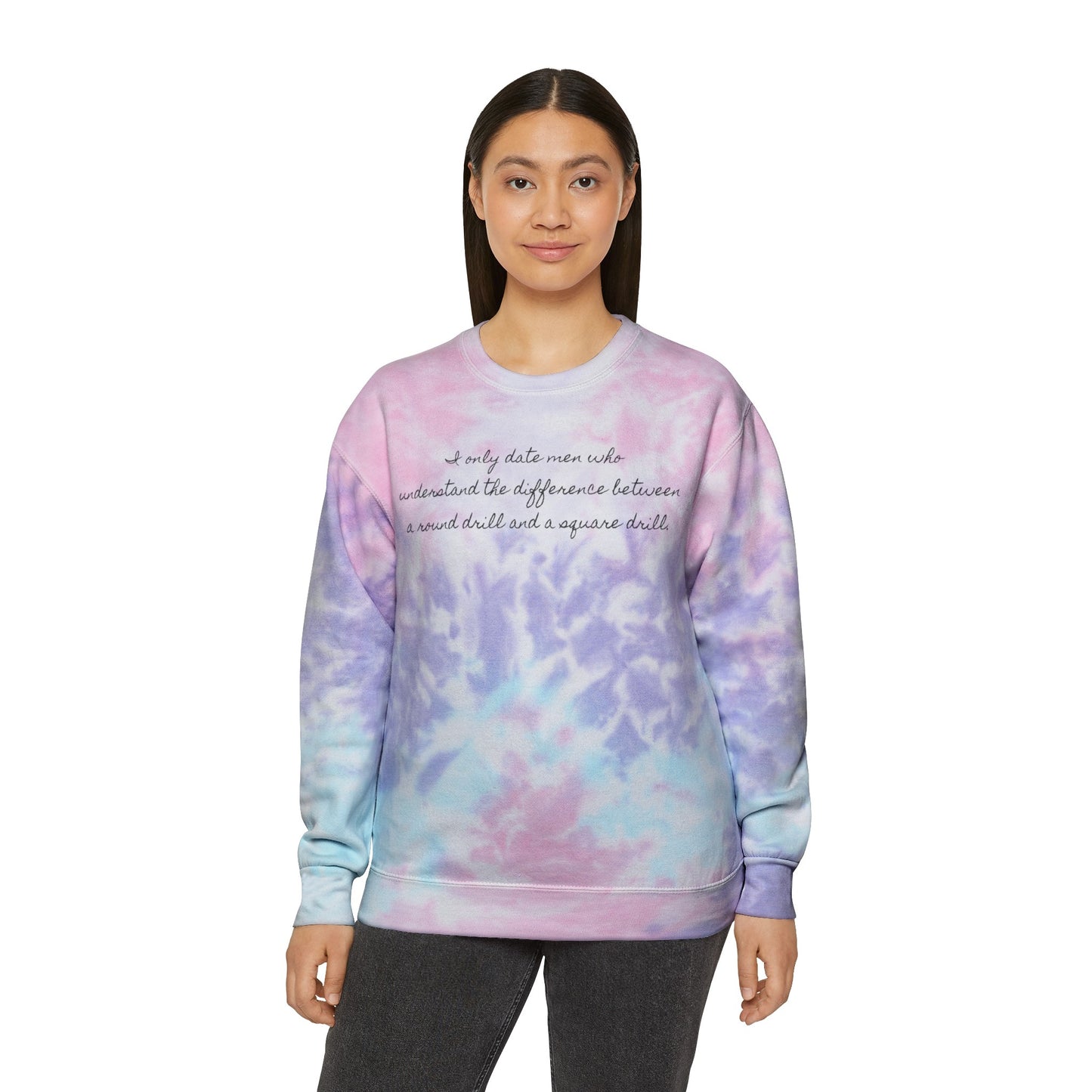 Funny Diamond Painting Sweatshirt - Unisex Tie-Dye Sweatshirt