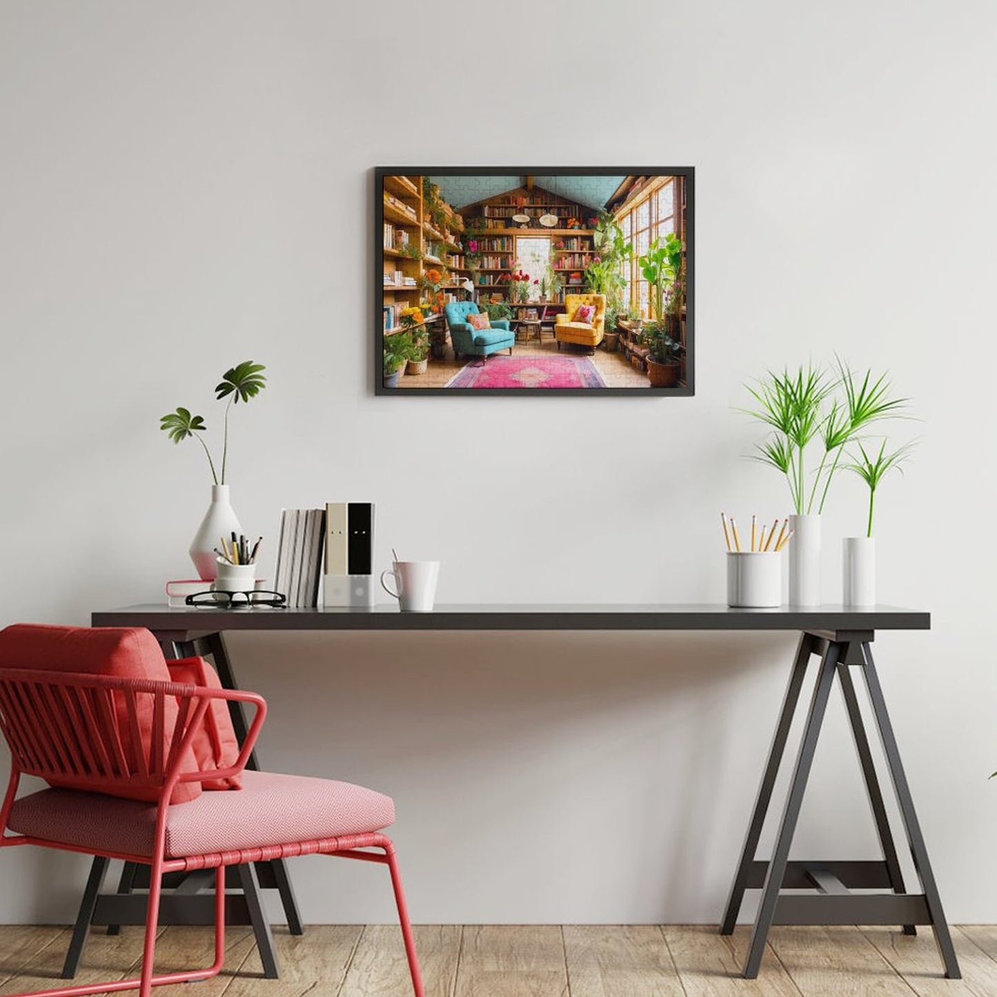 The Cottage Library Wooden Jigsaw Puzzle 1000 pieces