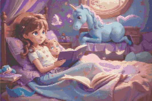 Diamond Painting Kit Imagining Sisters Lost in Storyland