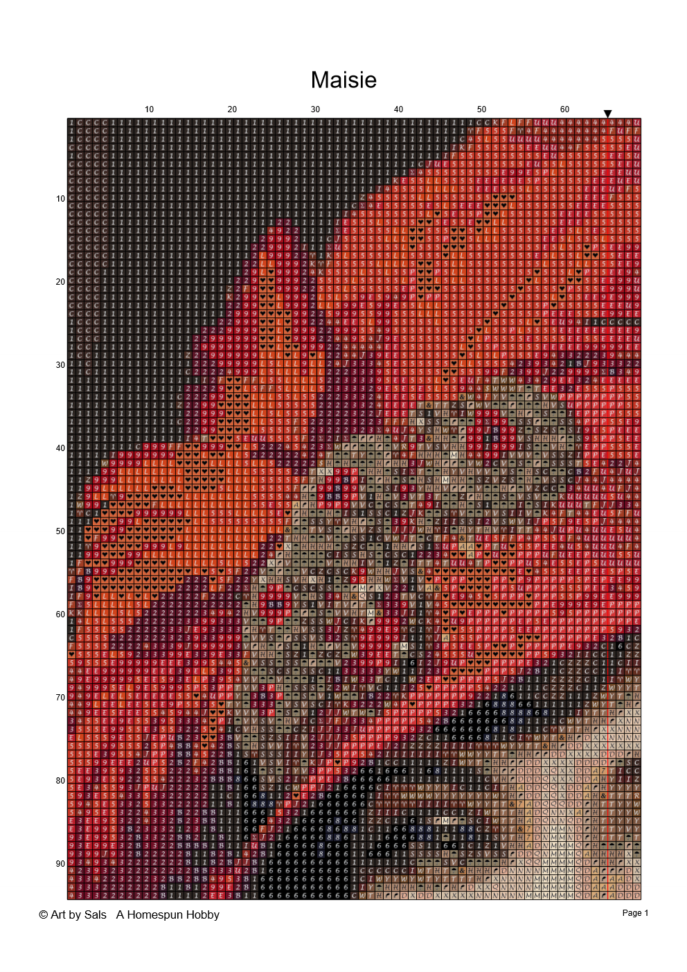 Maisie - Diamond Painting Chart by Art by Sals