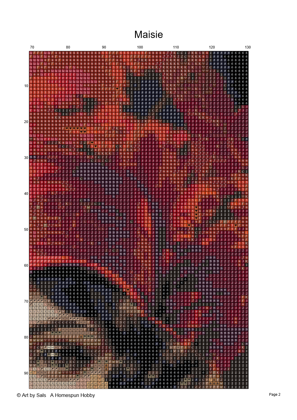 Maisie - Diamond Painting Chart by Art by Sals