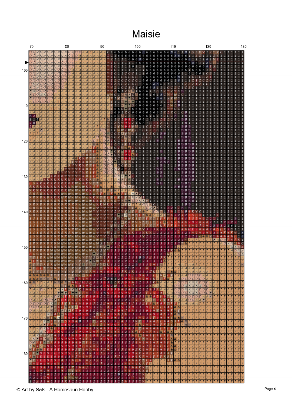 Maisie - Diamond Painting Chart by Art by Sals