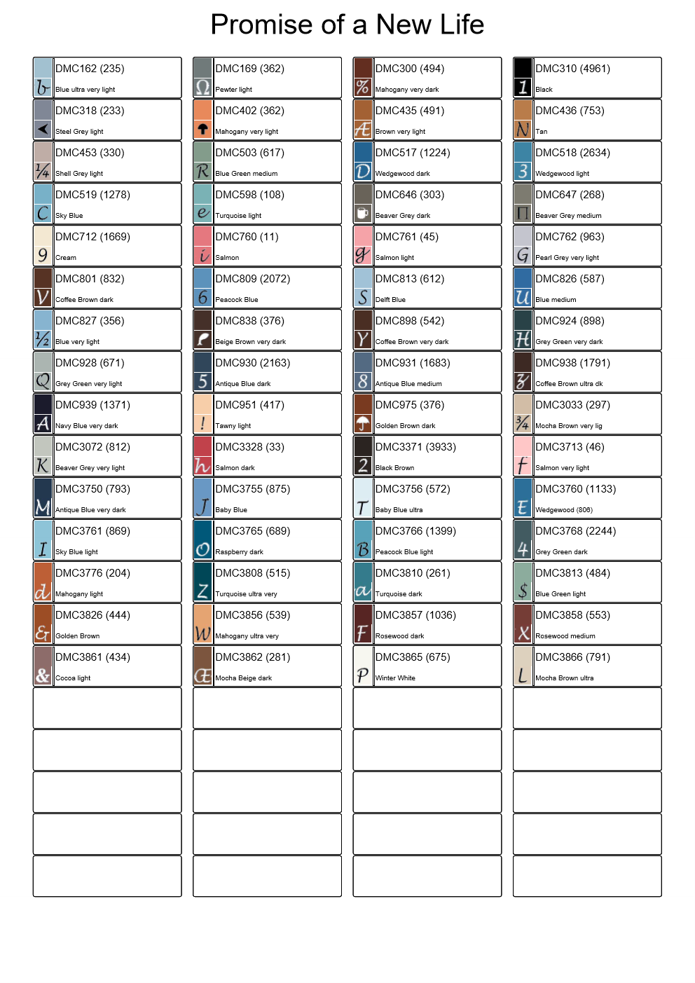 Diamond Painting Chart - Promise of a New Life by Art by Sals