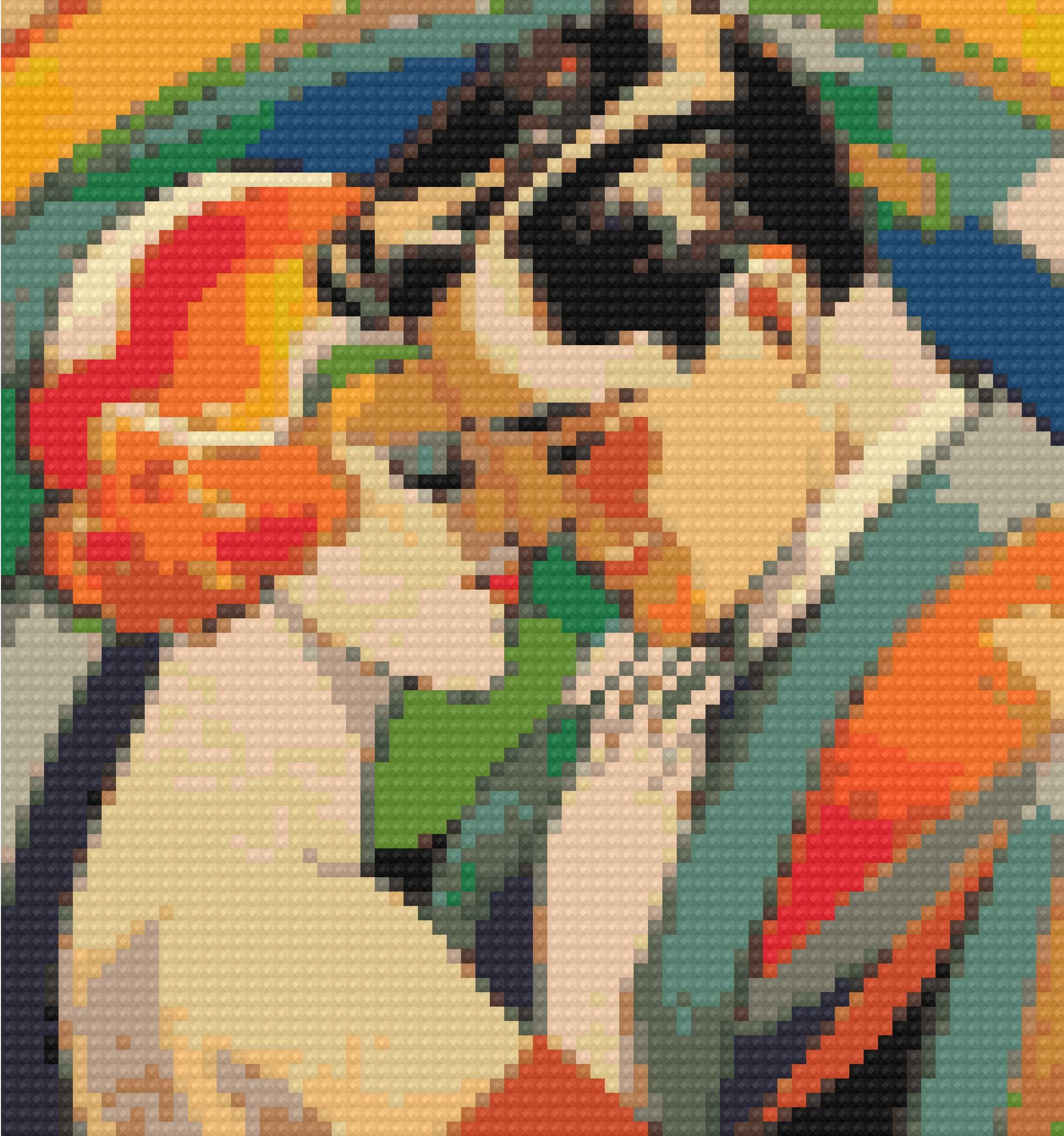 Diamond painting printable canvas. Ideas for left over drills. AHomespunHobby.com