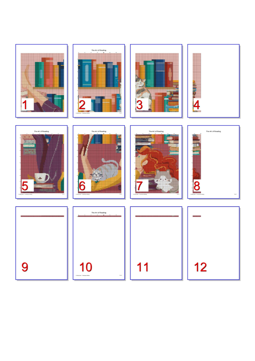 Diamond Painting Chart - The Art of Reading