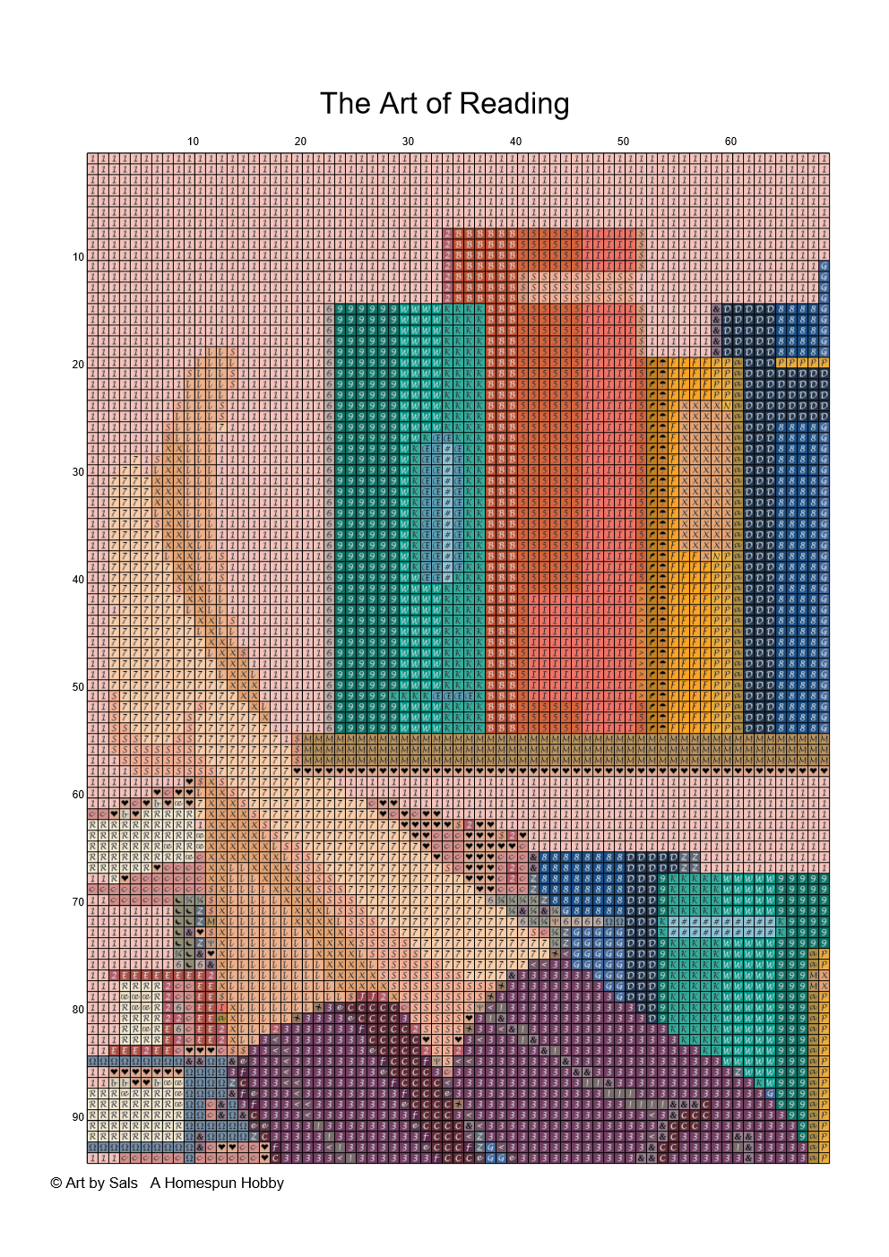 Diamond Painting Chart - The Art of Reading