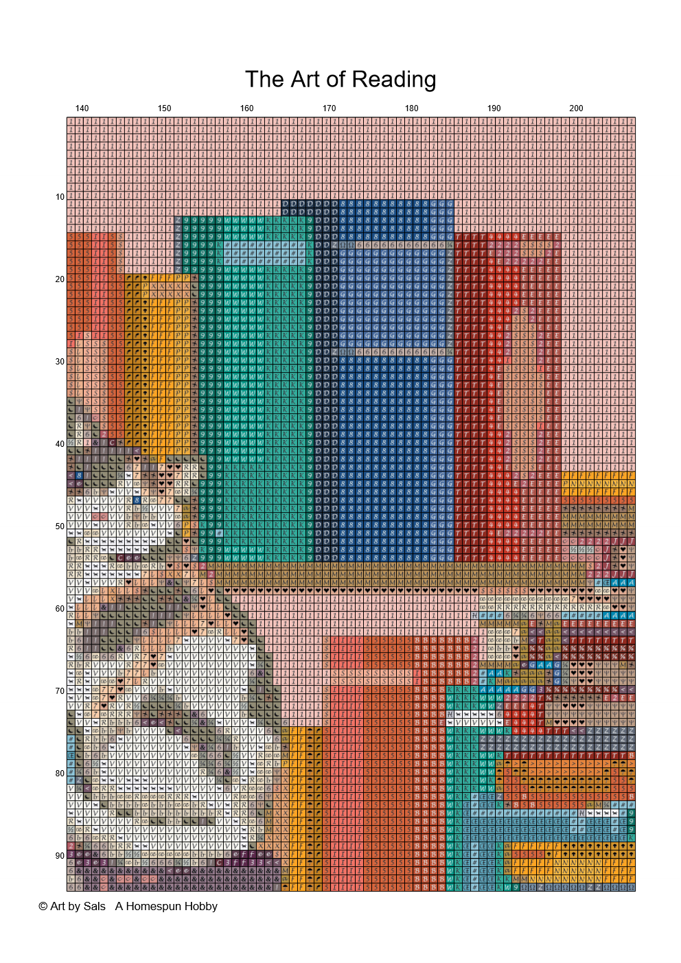 Diamond Painting Chart - The Art of Reading