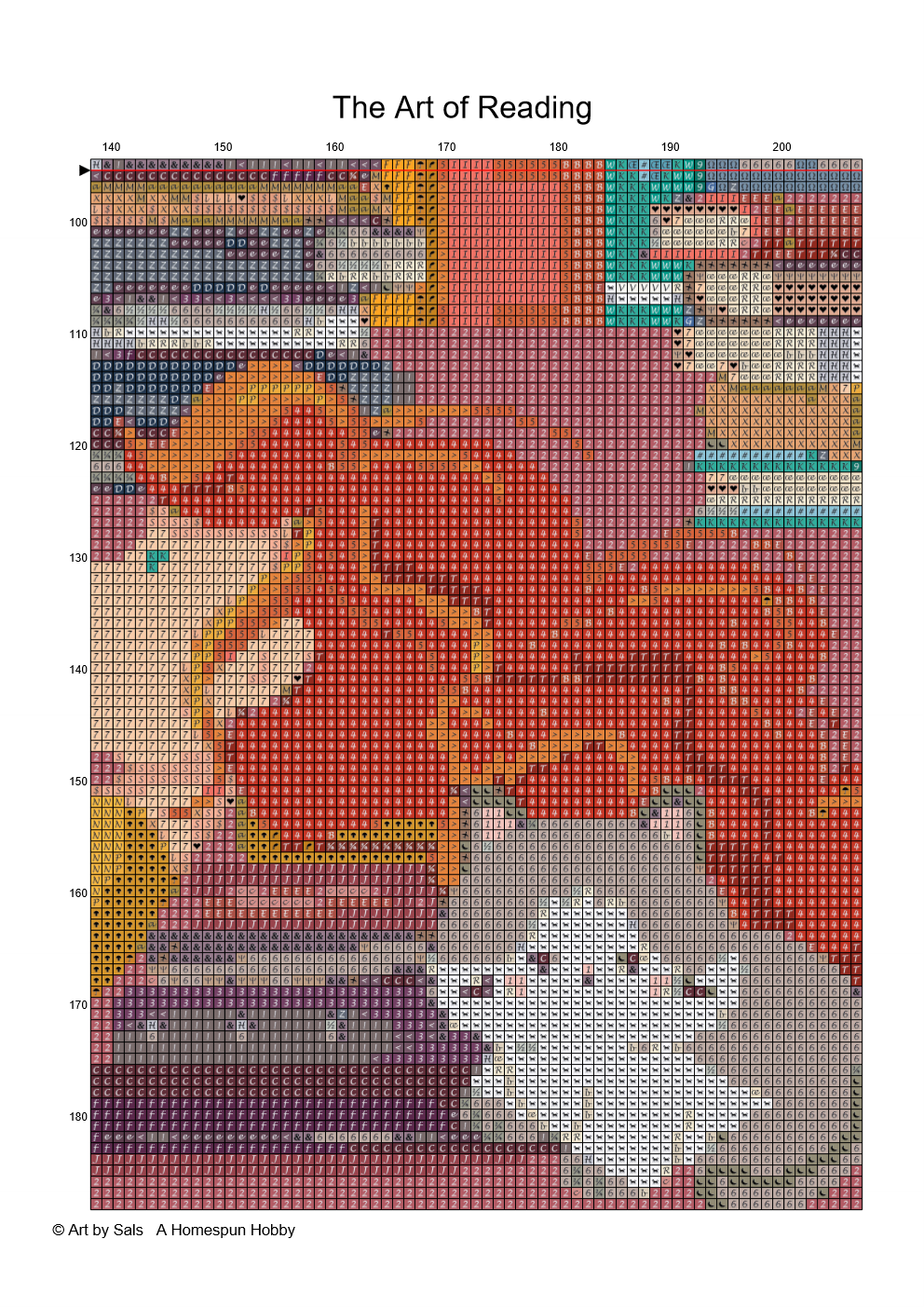 Diamond Painting Chart - The Art of Reading