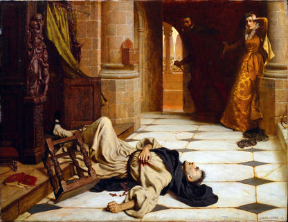 Old Masters Diamond Painting Kit The Confessional by Edmund Blair Leighton (1886)