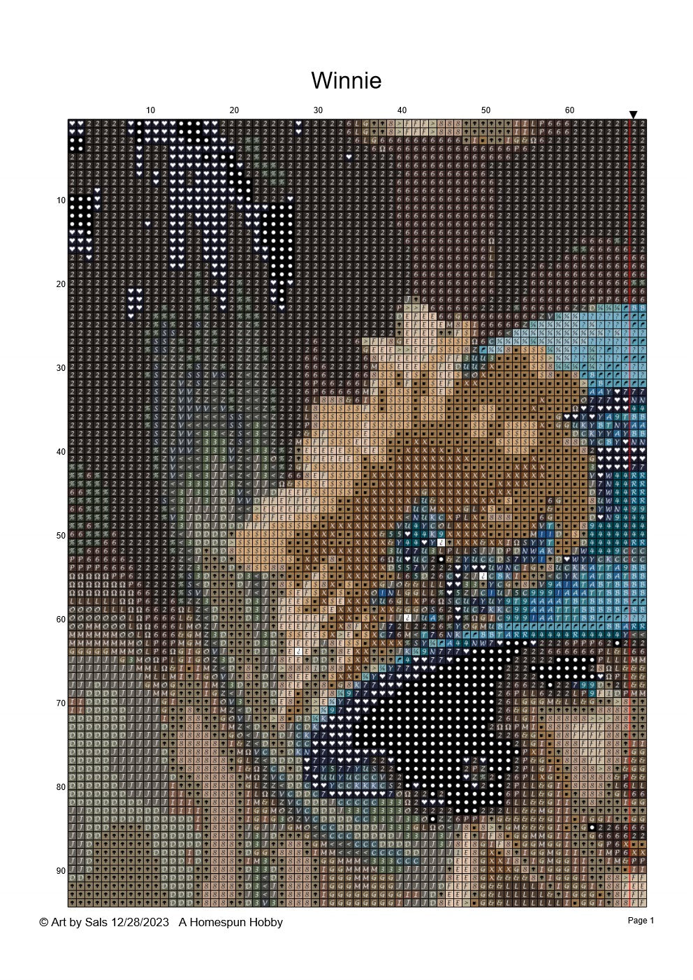 Diamond Painting Chart - Winnie