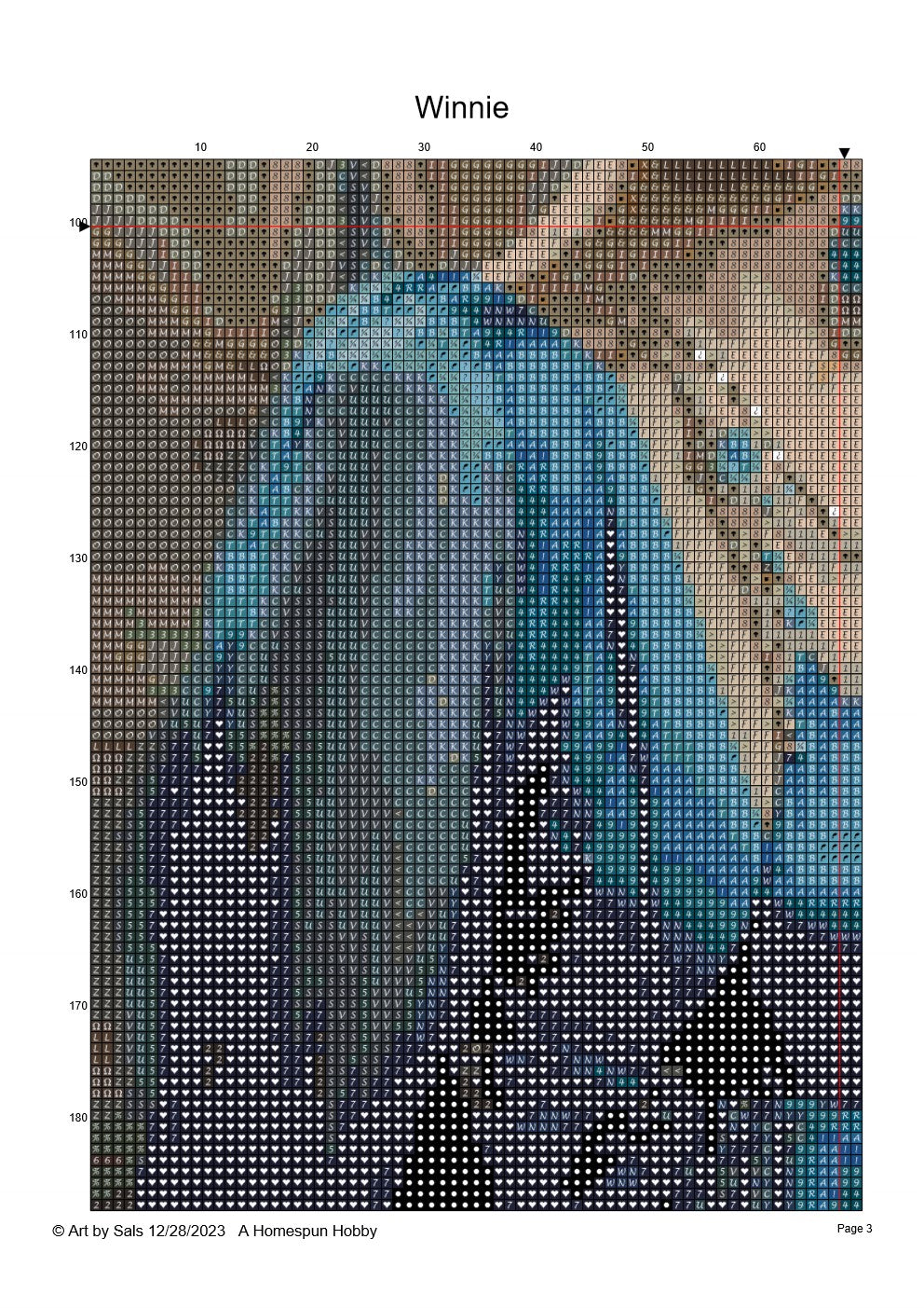 Diamond Painting Chart - Winnie