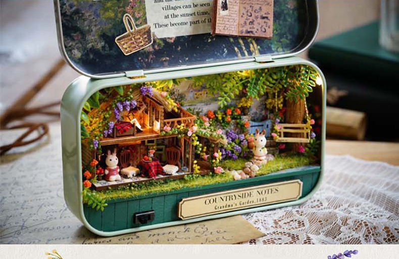 Box Theater DIY Miniature Dollhouse Kit - Countryside Notes - A Homespun Hobby