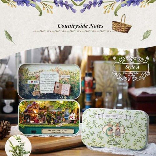 Box Theater DIY Miniature Dollhouse Kit - Countryside Notes - A Homespun Hobby