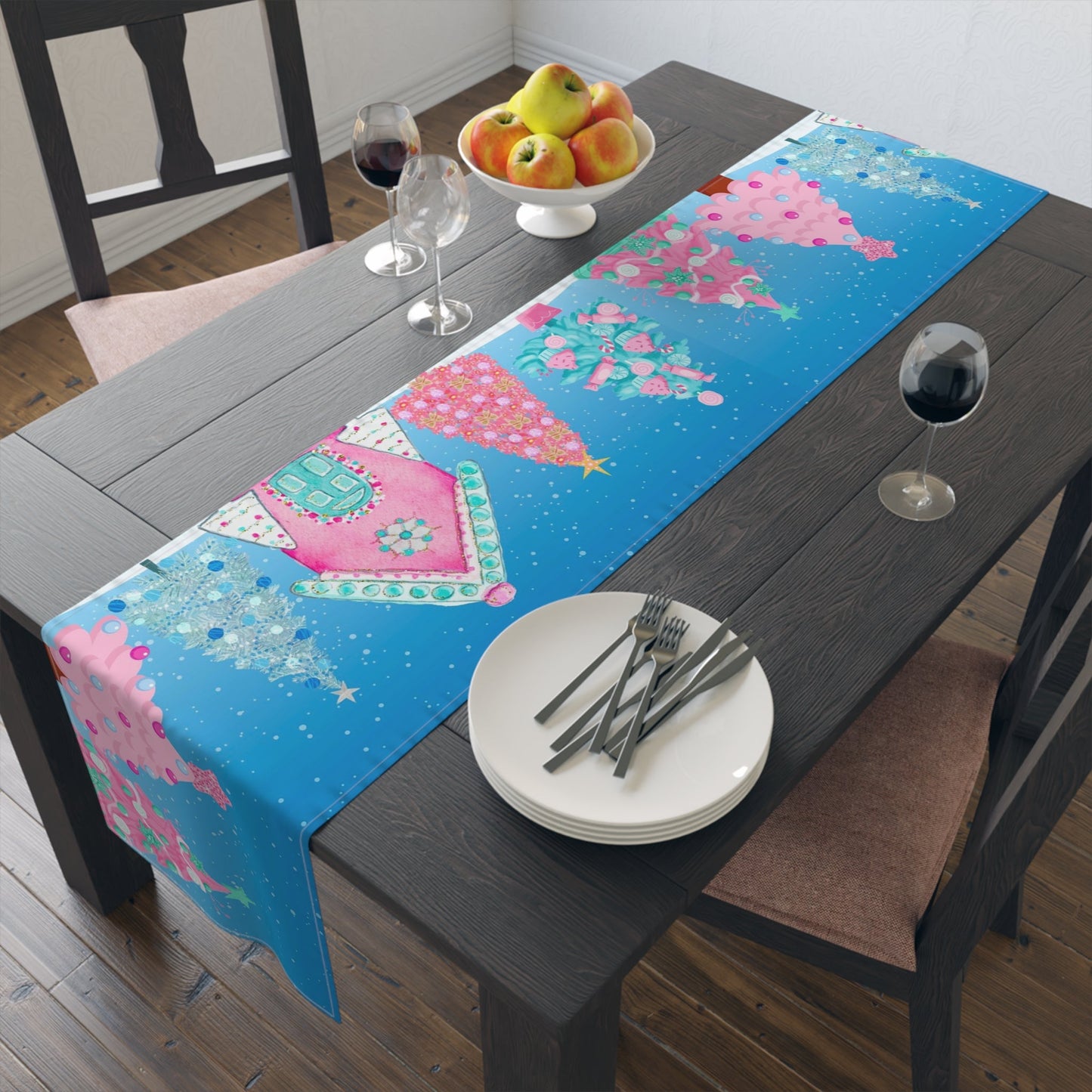 Candy Christmas Table Runner - A Homespun Hobby