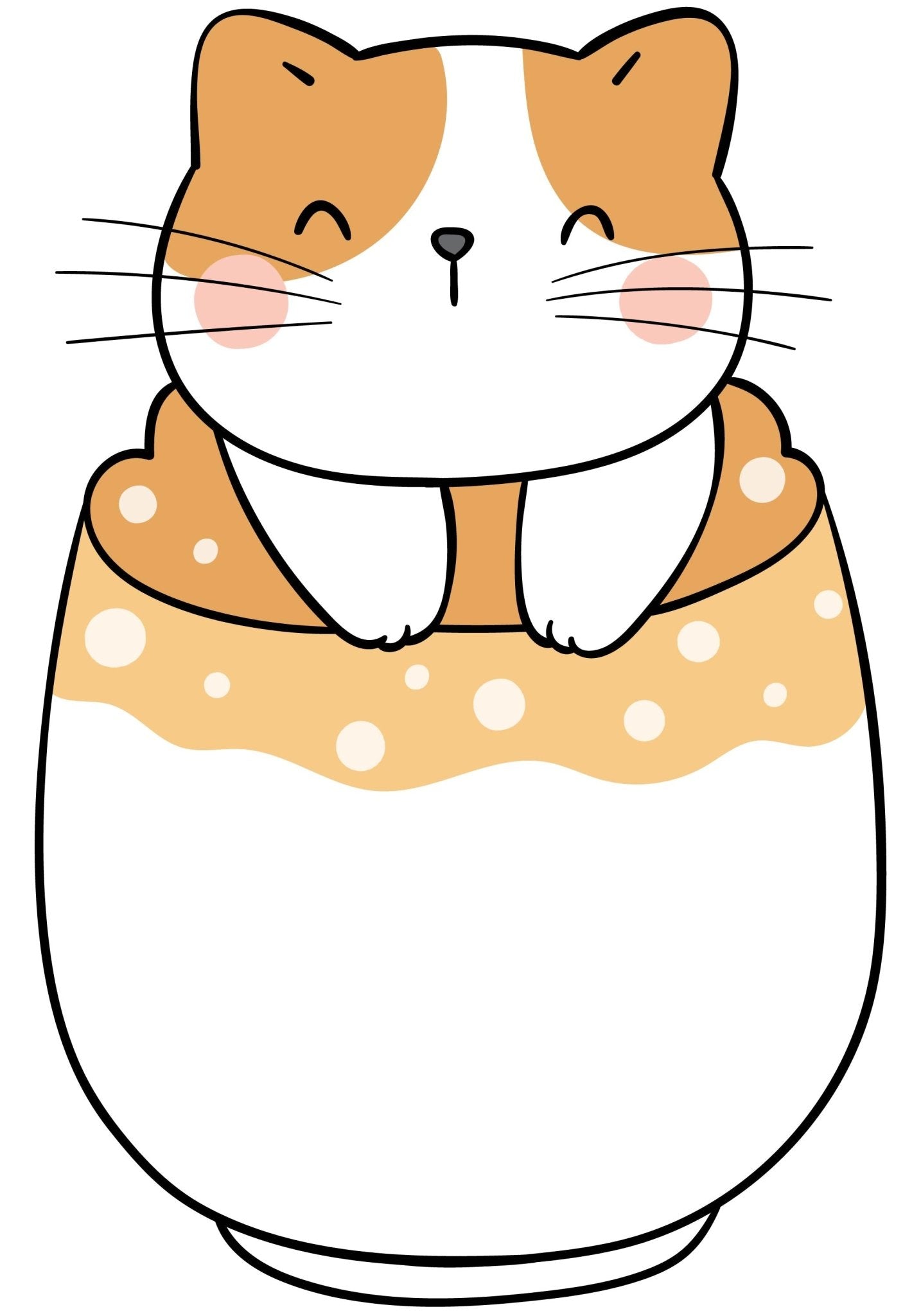 Cat in a Cup Paint by Number Printable Sheets - A Homespun Hobby