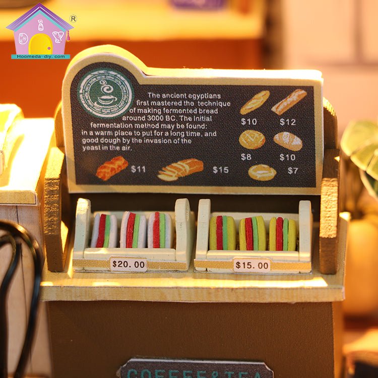 Coffee Time DIY Miniature Dollhouse Kit - A Homespun Hobby