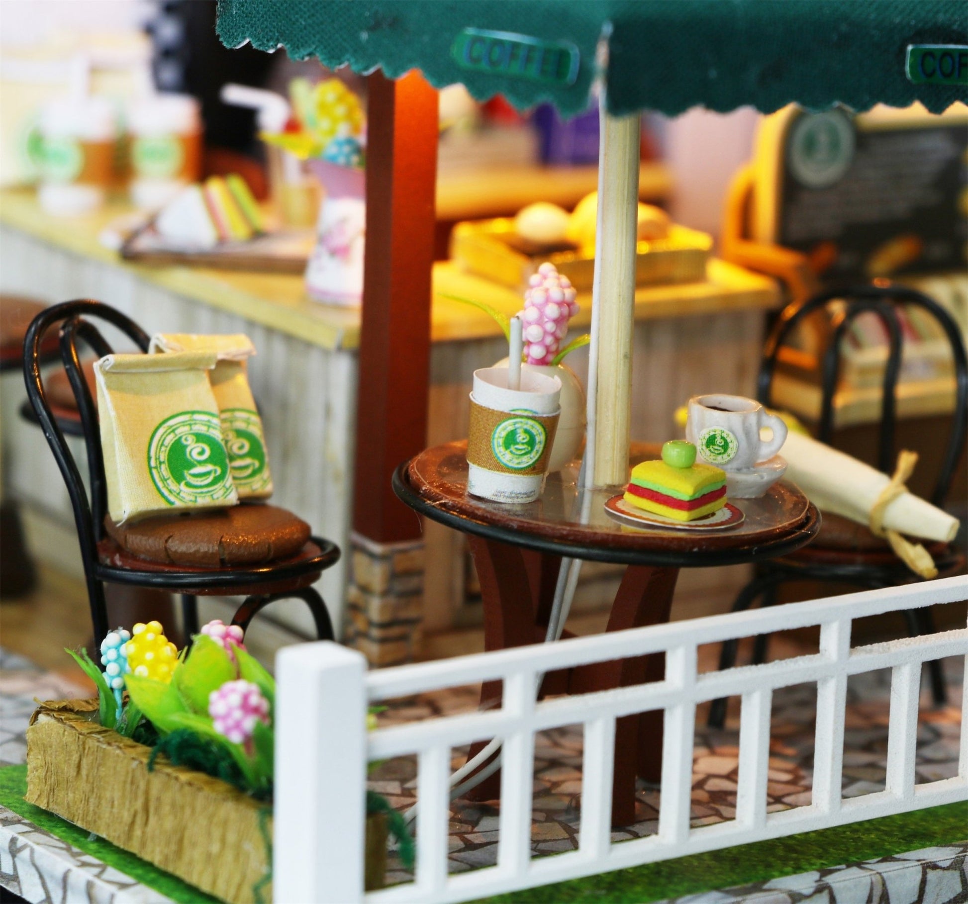 Coffee Time DIY Miniature Dollhouse Kit - A Homespun Hobby