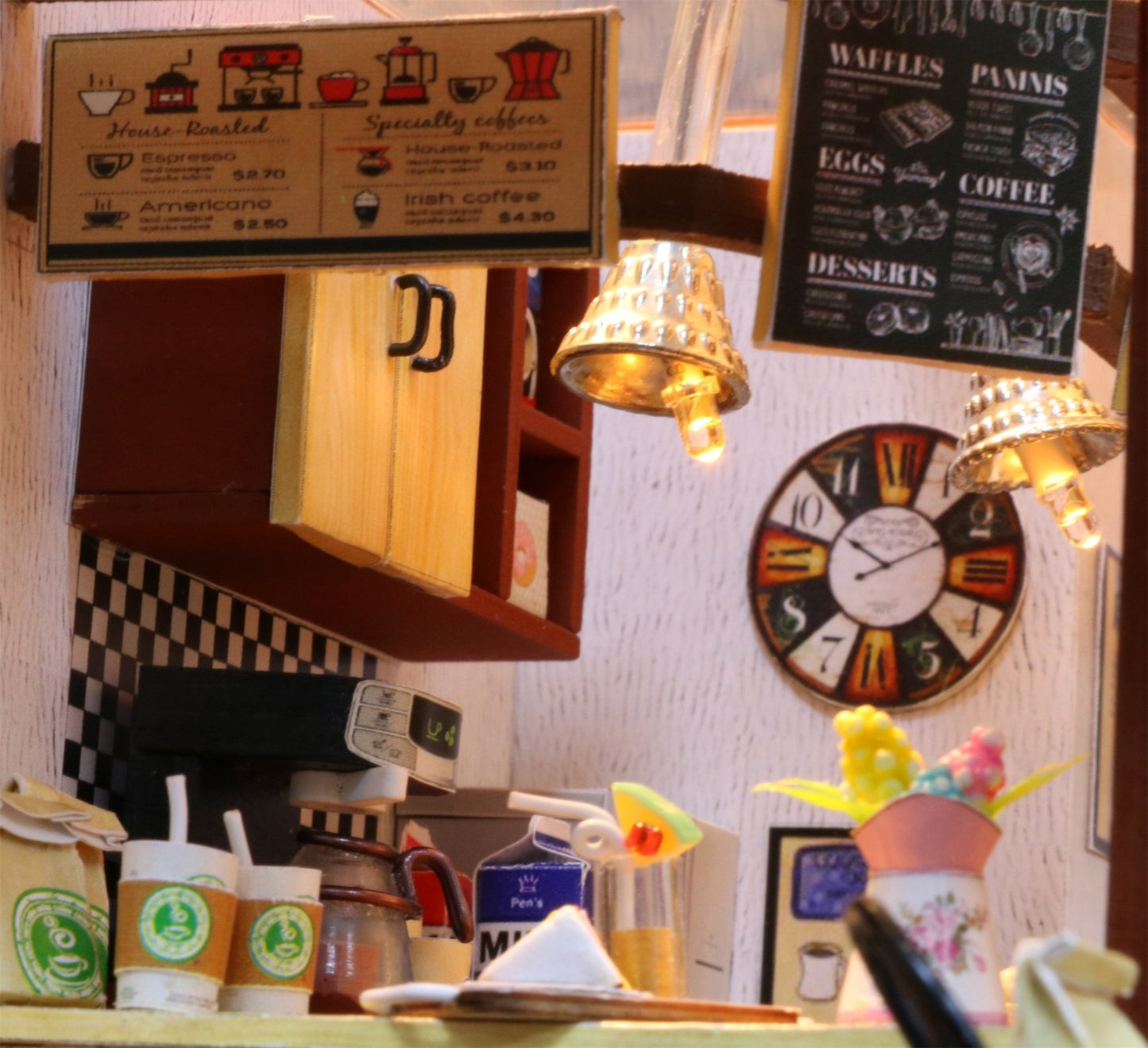 Coffee Time DIY Miniature Dollhouse Kit - A Homespun Hobby