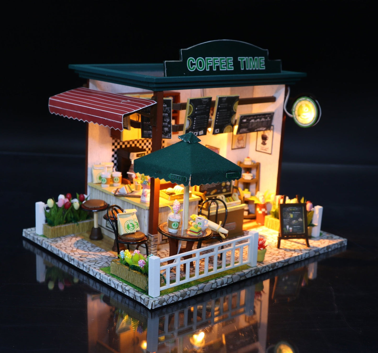 Coffee Time DIY Miniature Dollhouse Kit - A Homespun Hobby