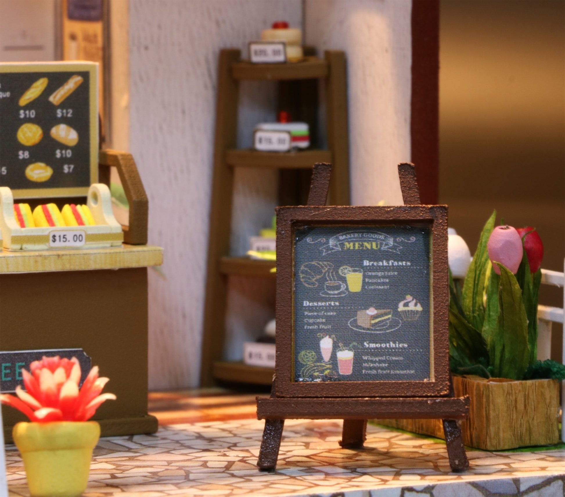 Coffee Time DIY Miniature Dollhouse Kit - A Homespun Hobby