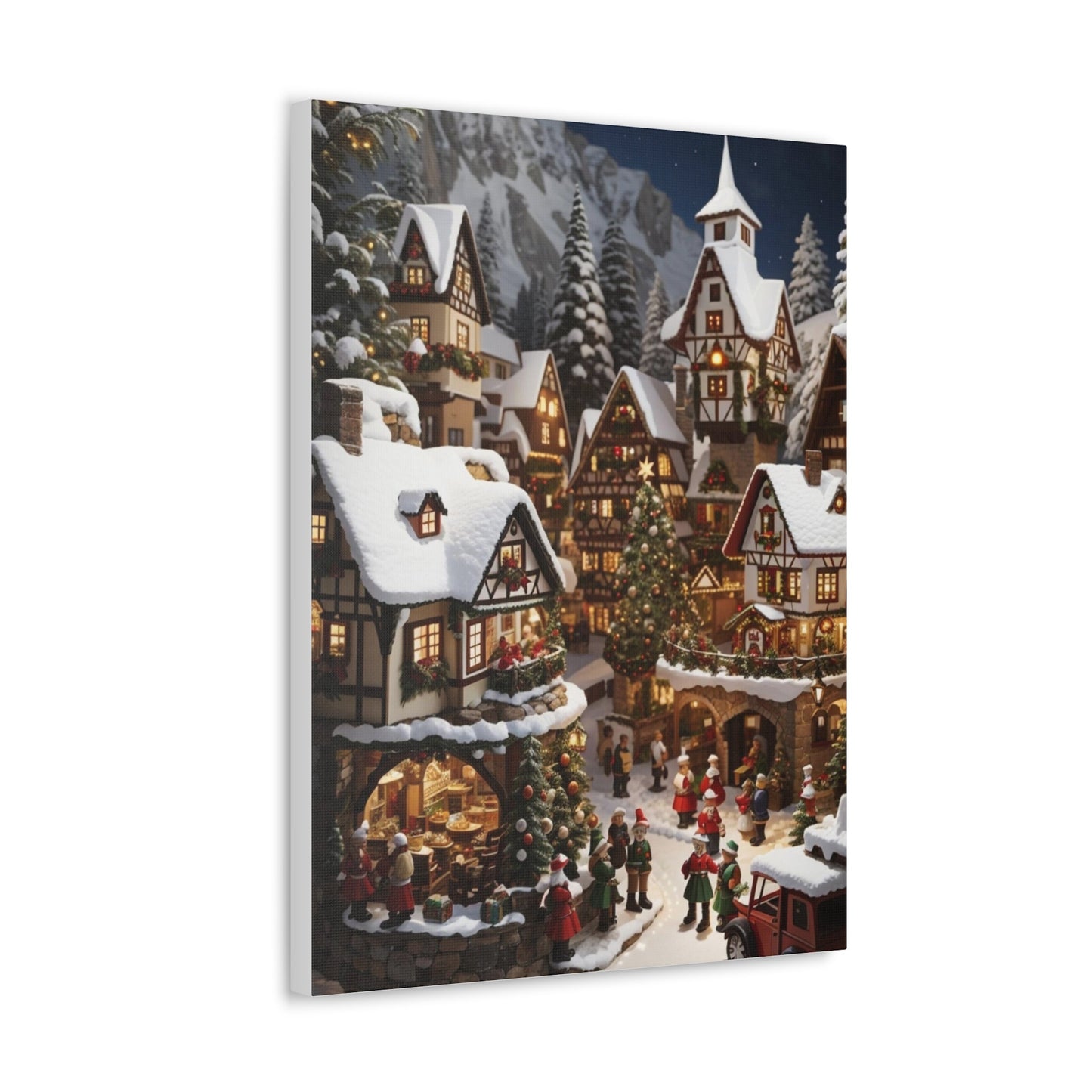 German Christmas Village Canvas Gallery Wraps - A Homespun Hobby