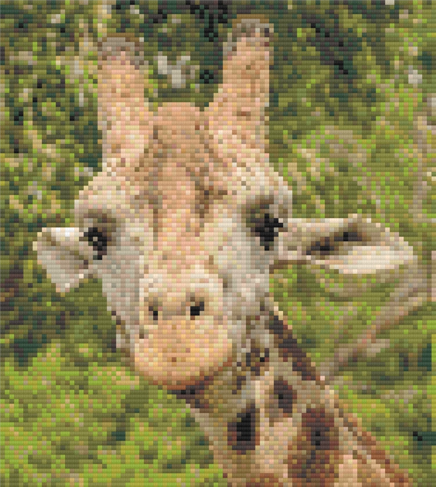 Giraffe Printable Diamond Painting Pattern - Square - Art by Sals - A Homespun Hobby