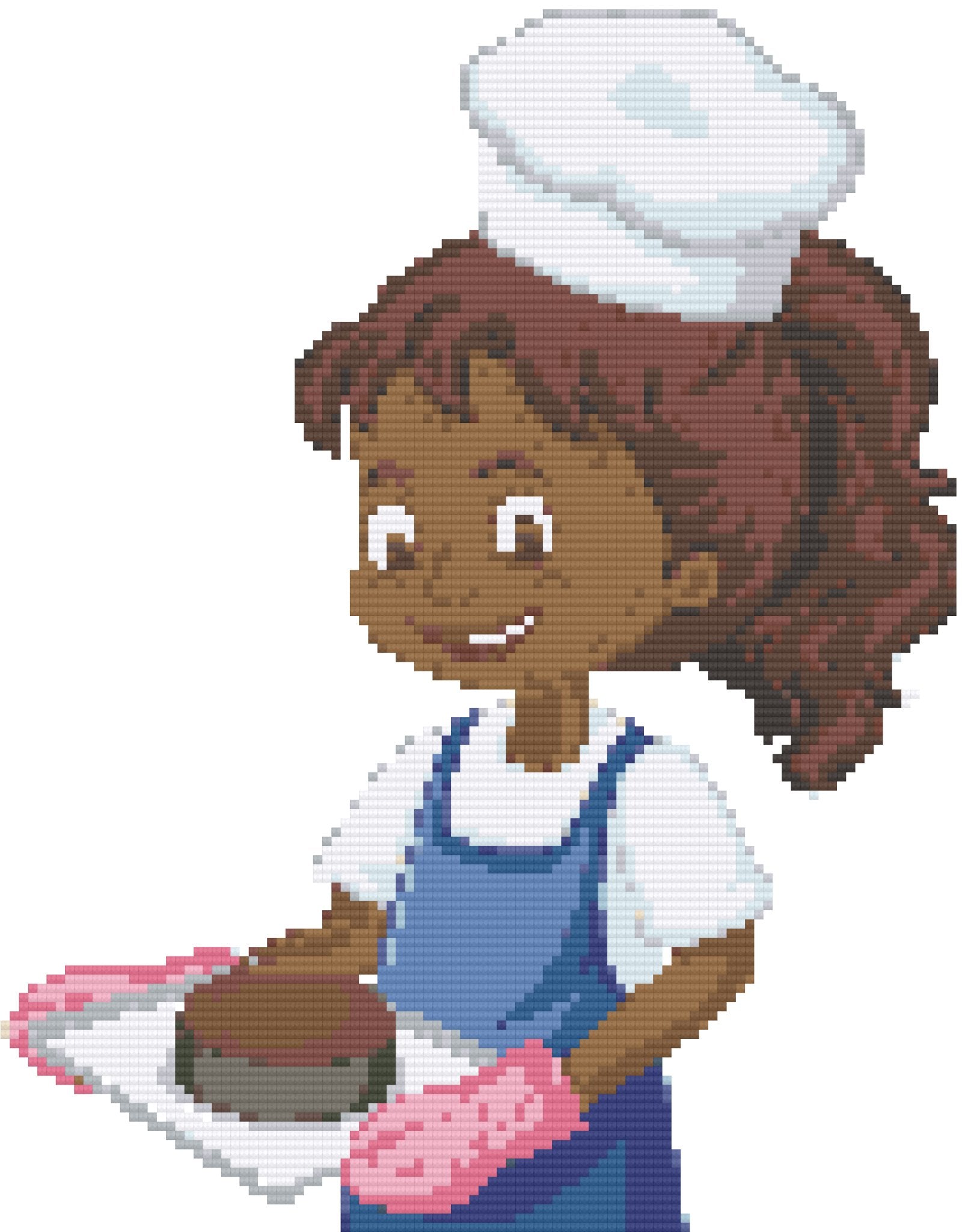 I Love Cake Baker Diamond Painting Partial Printable Canvas - A Homespun Hobby