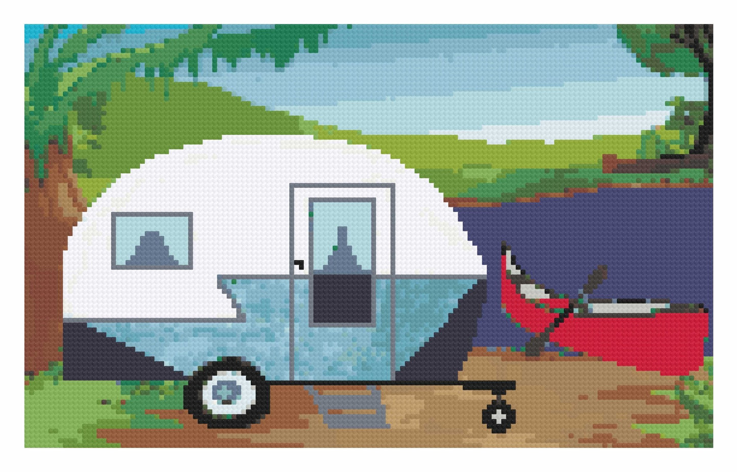 I'd Rather Be Camping Diamond Art Painting Kit - Art by Sals - A Homespun Hobby