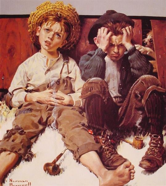 Retribution Diamond Painting Kit by Norman Rockwell - A Homespun Hobby Summer with the masters