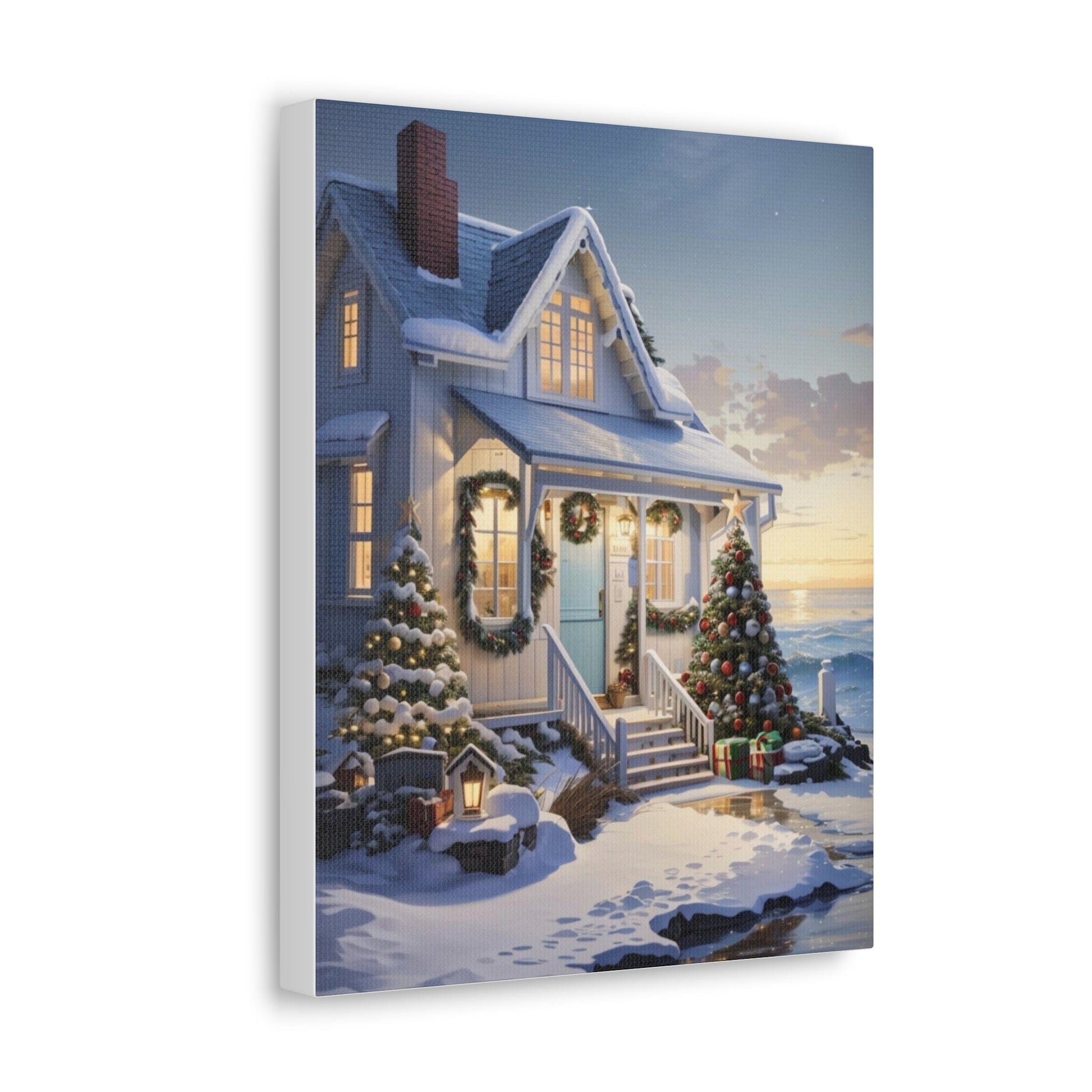 Seaside Christmas Canvas Gallery Wraps - A Homespun Hobby