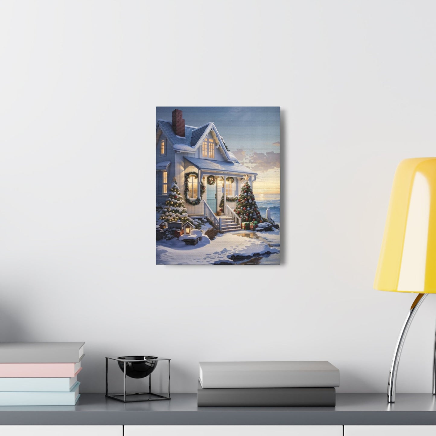 Seaside Christmas Canvas Gallery Wraps - A Homespun Hobby