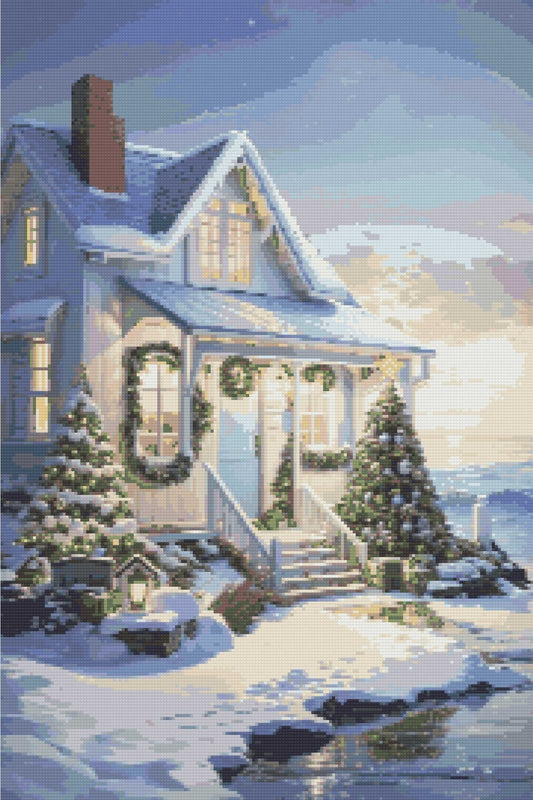 Seaside Christmas Diamond Painting Kit by Art by Sals - A Homespun Hobby