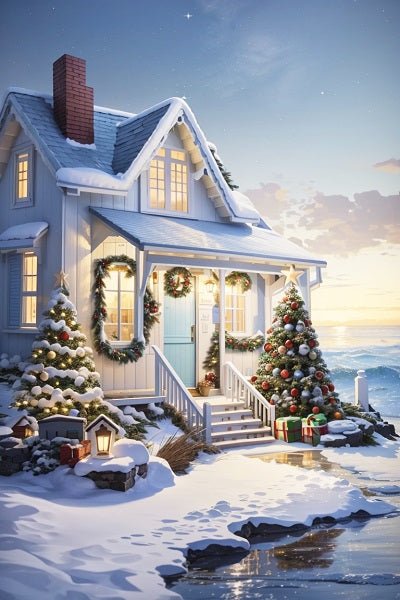 Seaside Christmas Diamond Painting Kit by Art by Sals - A Homespun Hobby