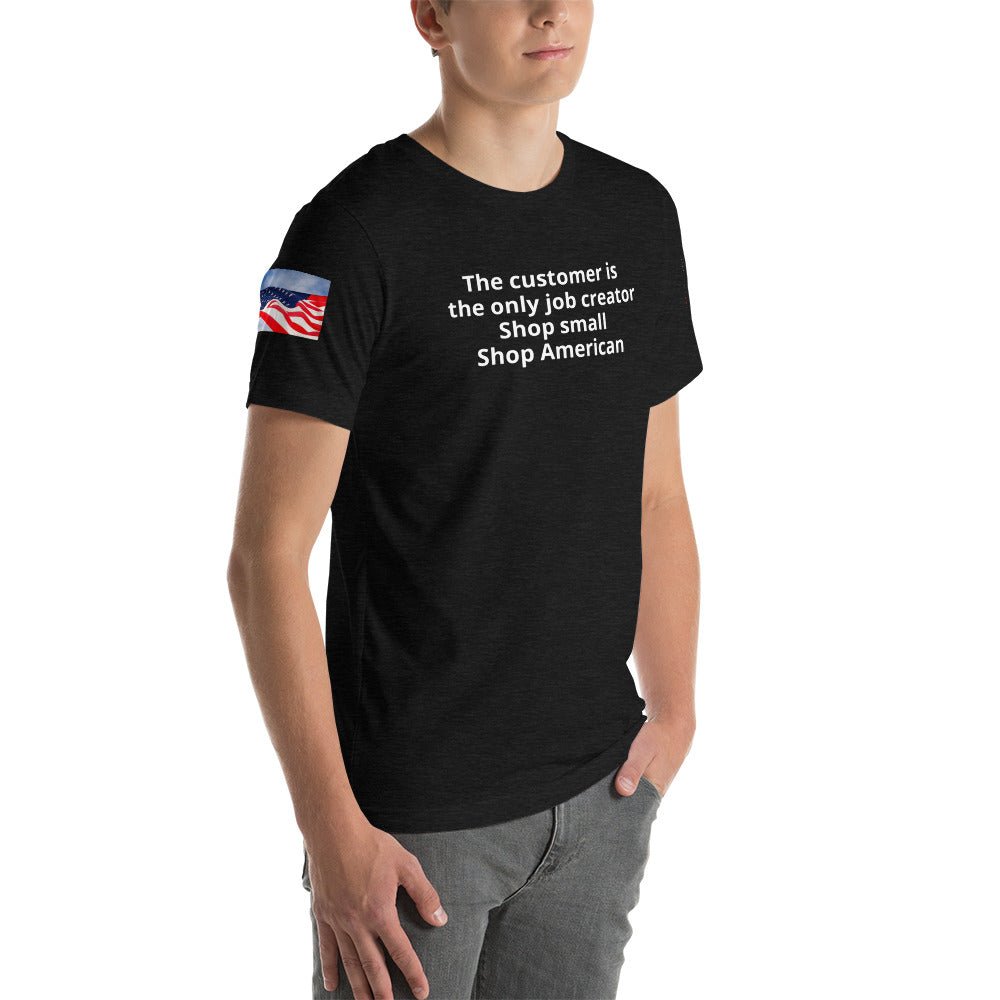 Short-Sleeve Unisex T-Shirt Supporting American Business - A Homespun Hobby