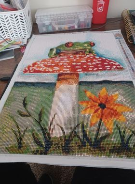 Sitting Pretty Diamond Art Painting Kit by Diane Nadolny Art - A Homespun Hobby