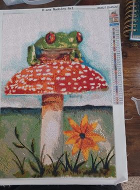 Sitting Pretty Diamond Art Painting Kit by Diane Nadolny Art - A Homespun Hobby