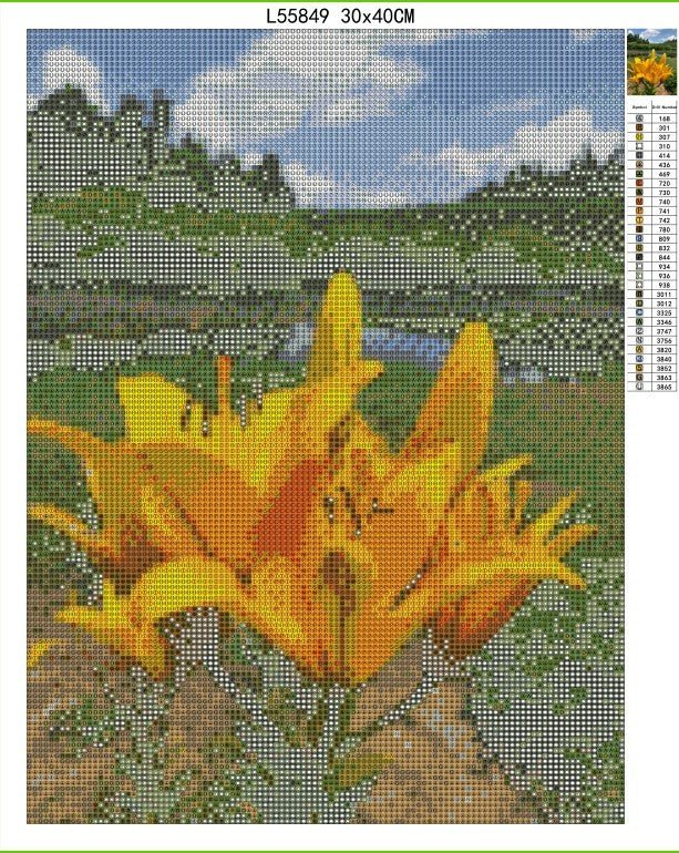 Summer Gold Diamond Painting Kit - by Diane Nadolny Art - A Homespun Hobby