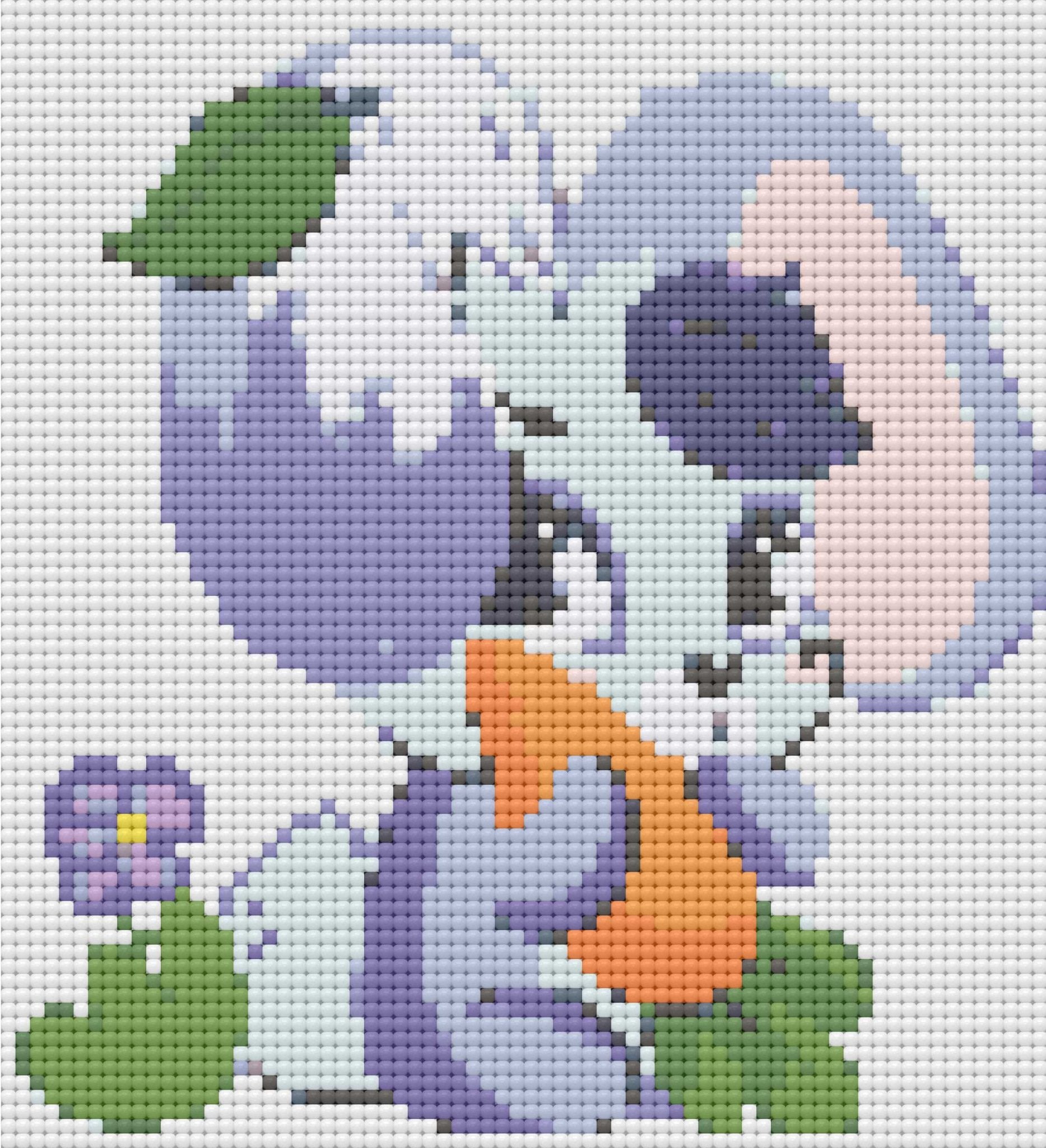 Violet Printable Diamond Painting Canvas - Round - Art by Sals - A Homespun Hobby