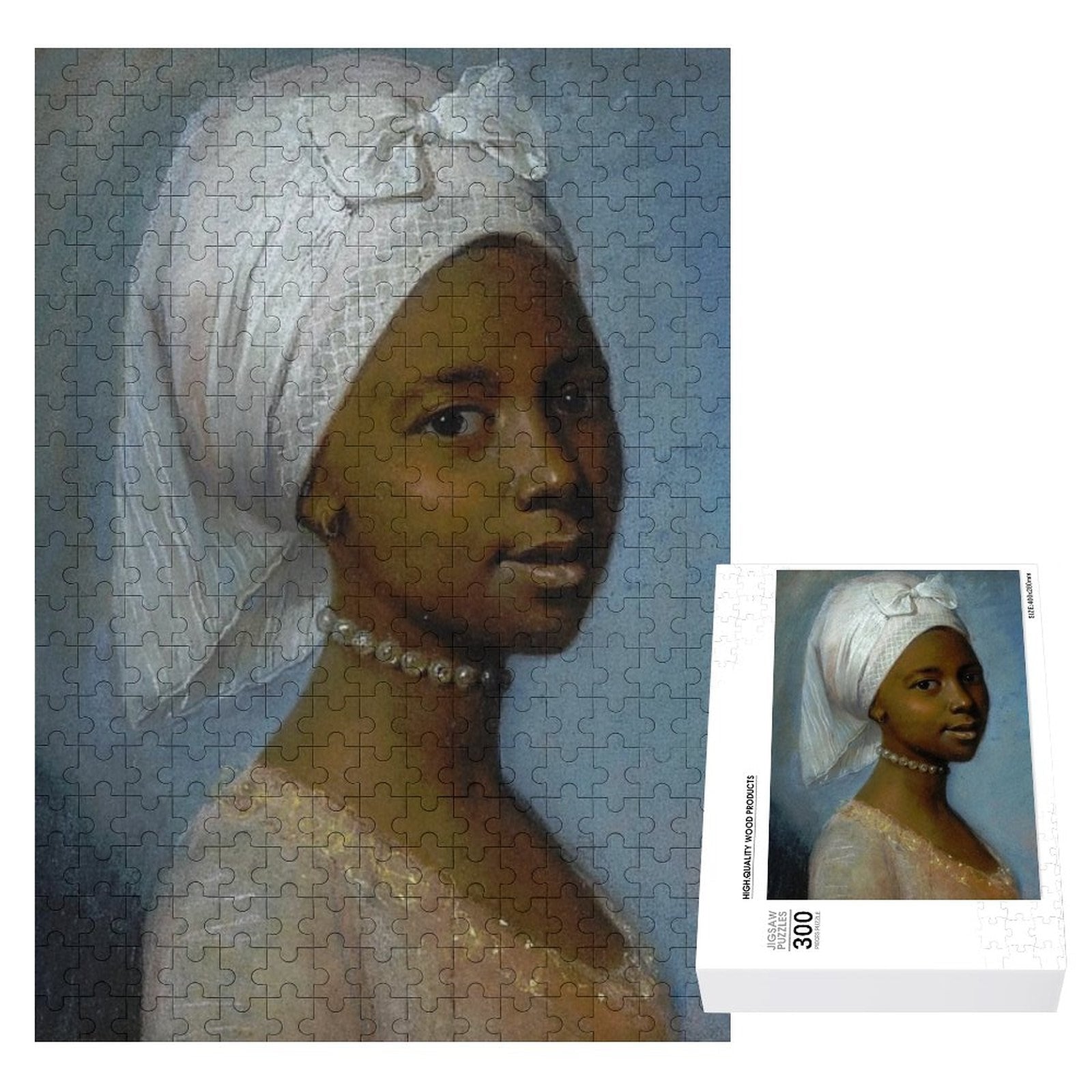 Portrait of a Young Woman, Artist Unknown, Wooden Picture Jigsaw Puzzle