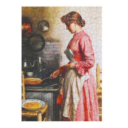 Kitchen Interior, by Vilhelm Rosenstand (1883) Jigsaw Puzzle ahomespunhobby.com