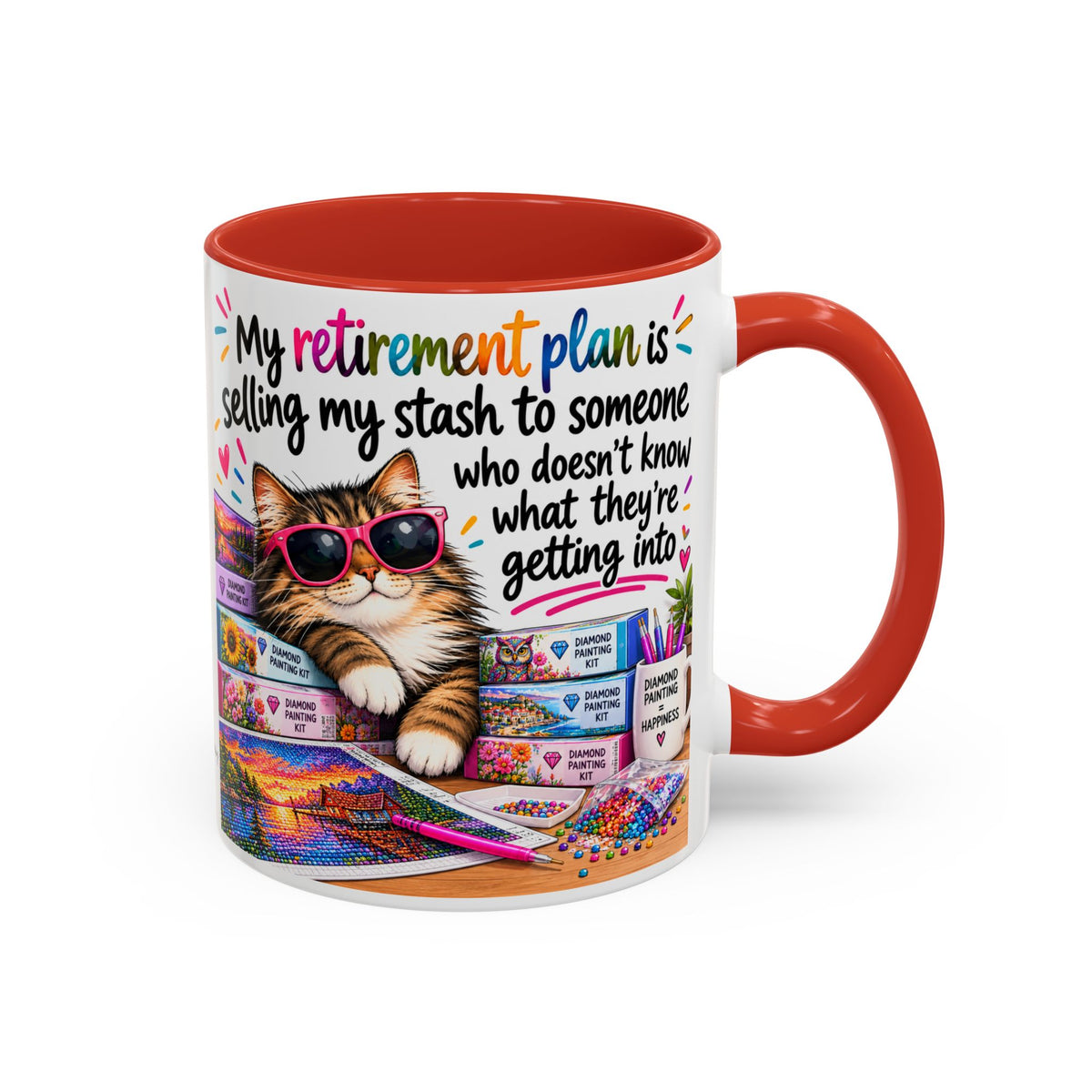 My Retirement Plan Is Selling My Stash Diamond Painting Coffee Mug