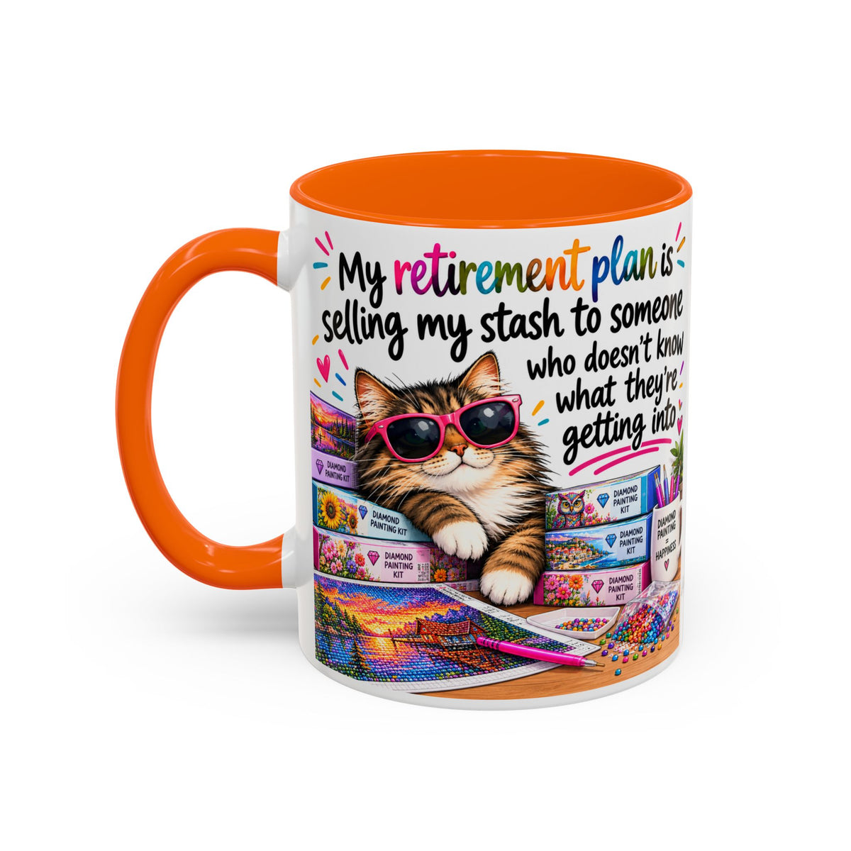 My Retirement Plan Is Selling My Stash Diamond Painting Coffee Mug