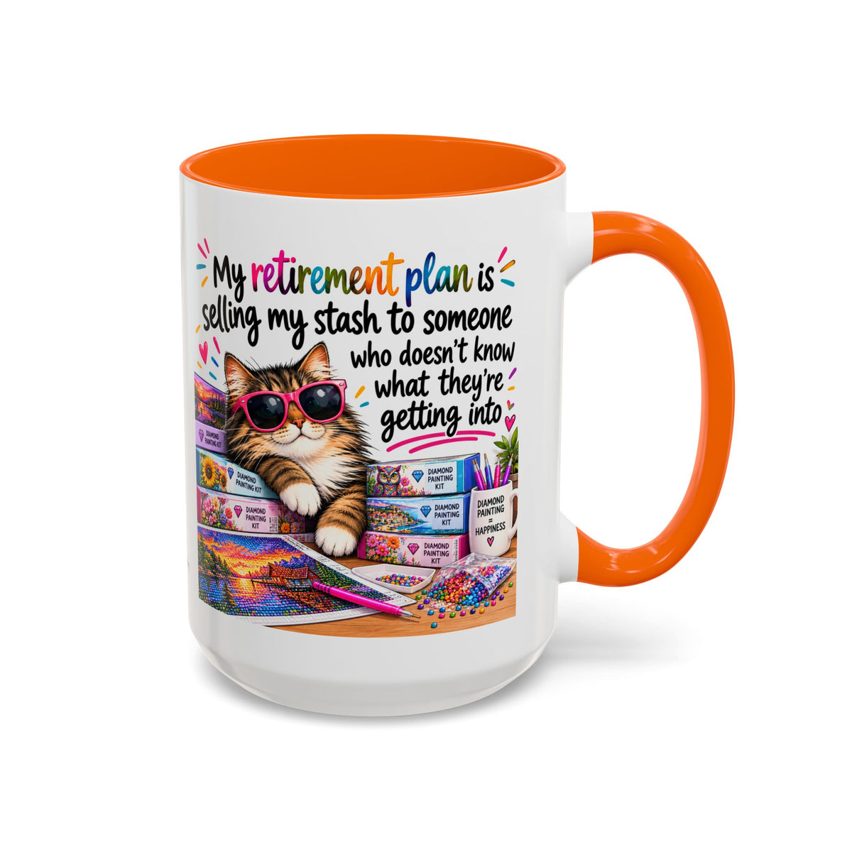 My Retirement Plan Is Selling My Stash Diamond Painting Coffee Mug