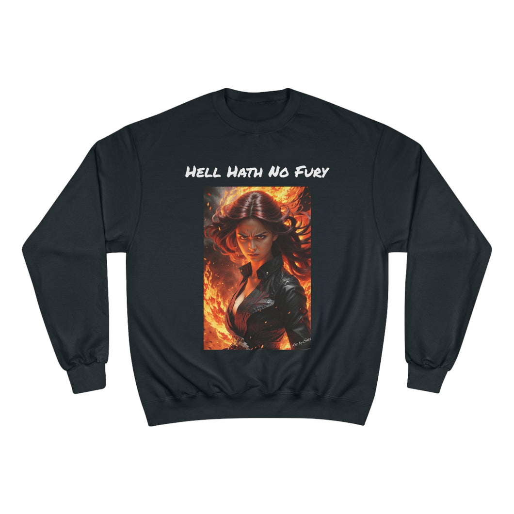 Hell hath no fury by art by sals sweatshirt A Homespun Hobby