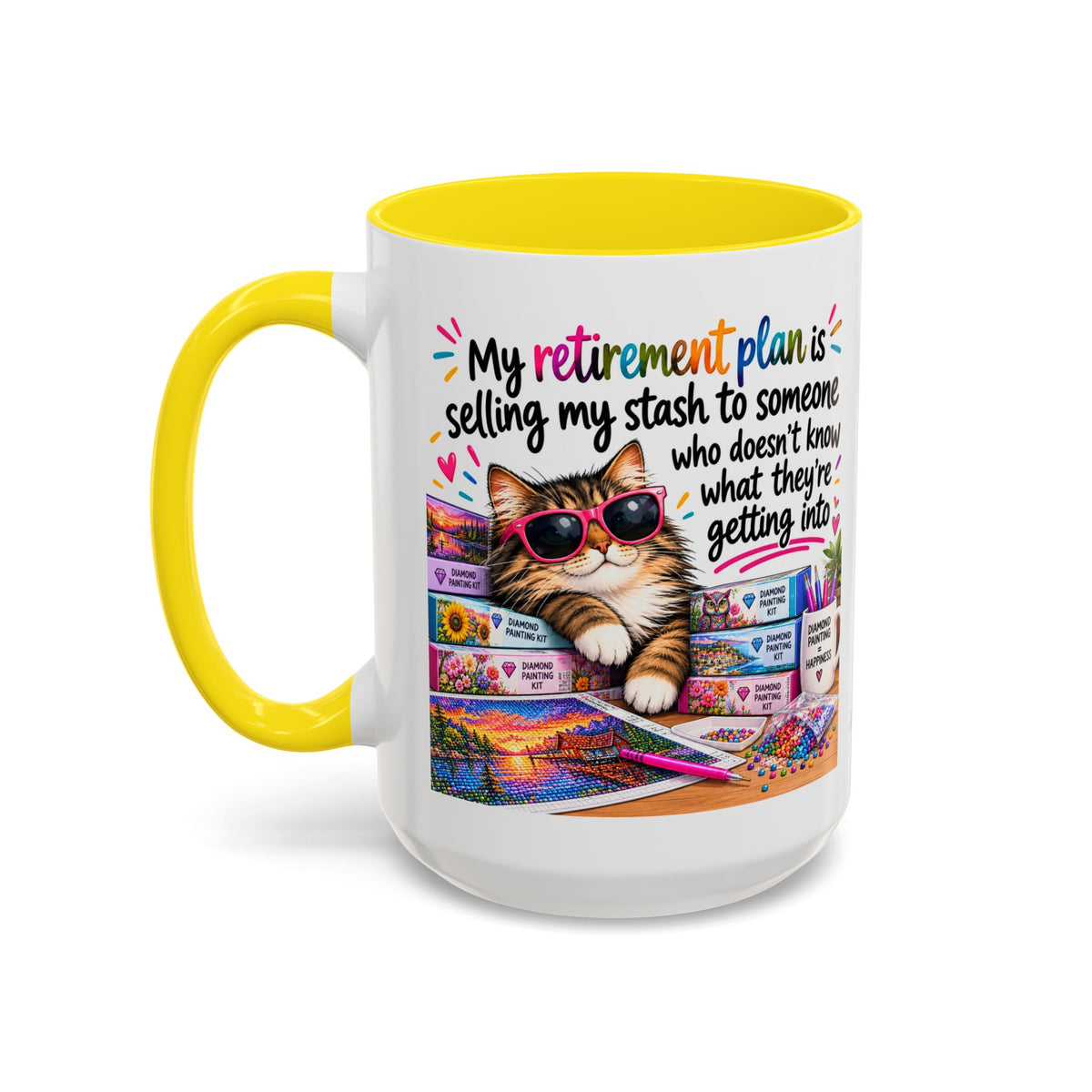 My Retirement Plan Is Selling My Stash Diamond Painting Coffee Mug