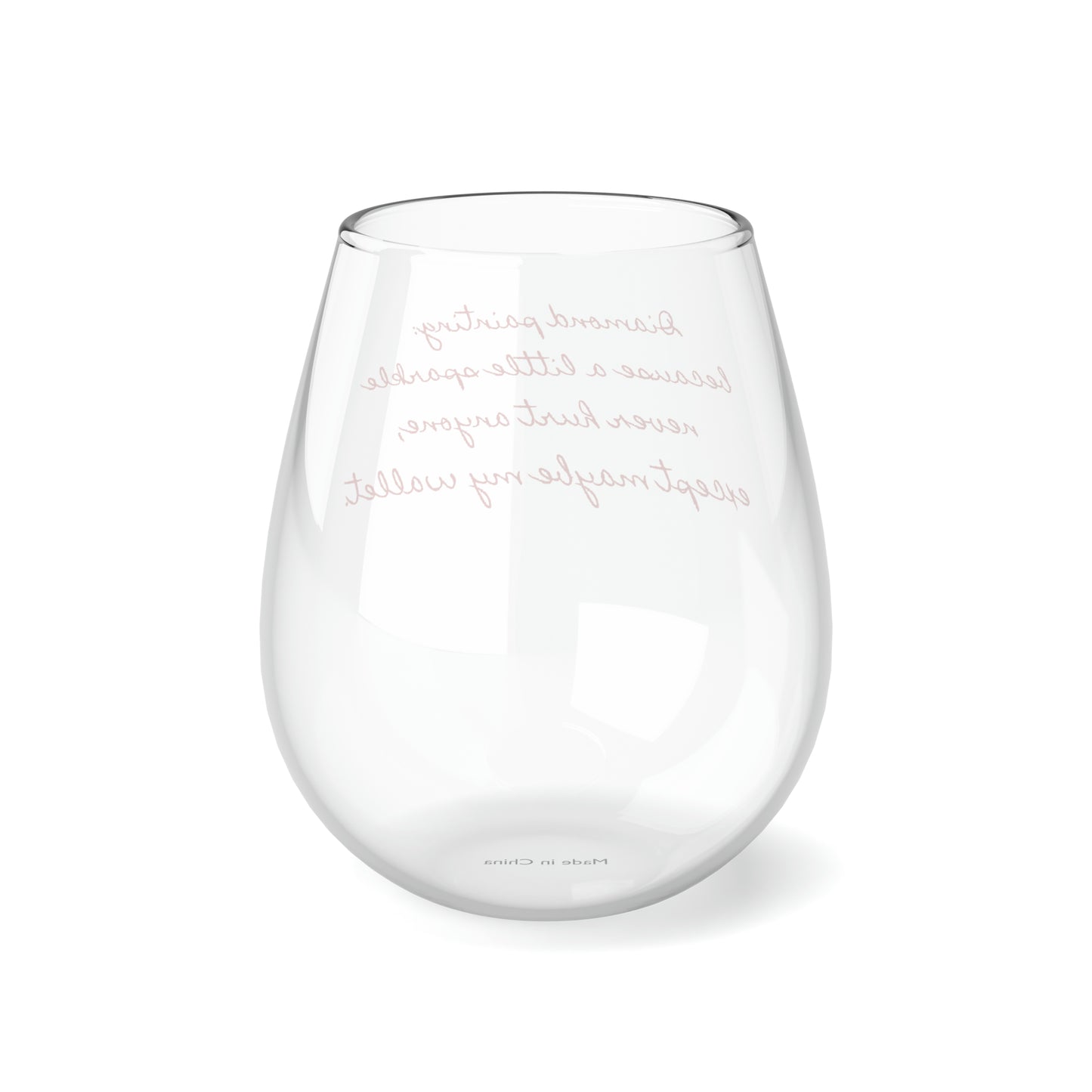 Diamond Painting Stemless Wine Glass, 11.75oz