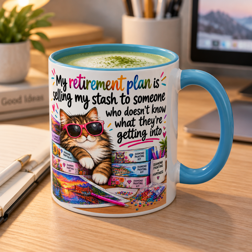 My Retirement Plan Is Selling My Stash Diamond Painting Coffee Mug