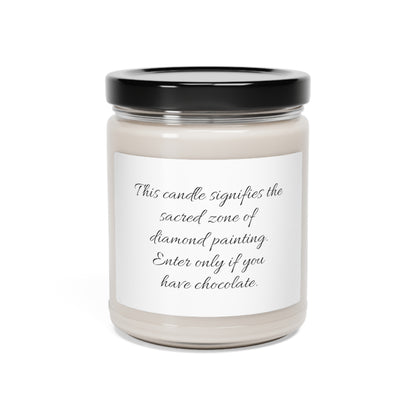 Diamond Painting Zone Warning Label Scented Soy Candle, 9oz