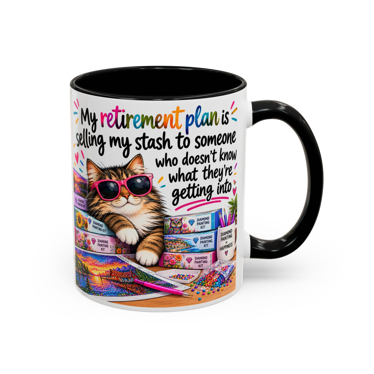 My Retirement Plan Is Selling My Stash Diamond Painting Coffee Mug